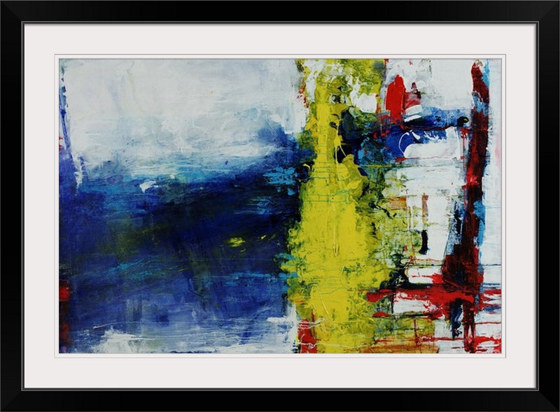 « tepid », peinture, Noir encadré, 28" H x 38" lx 1" p