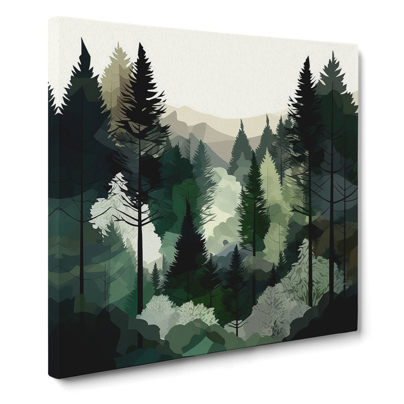 Forest Graphic Art No.6 - No Frame Print, 35cm H x 35cm W x 3cm D