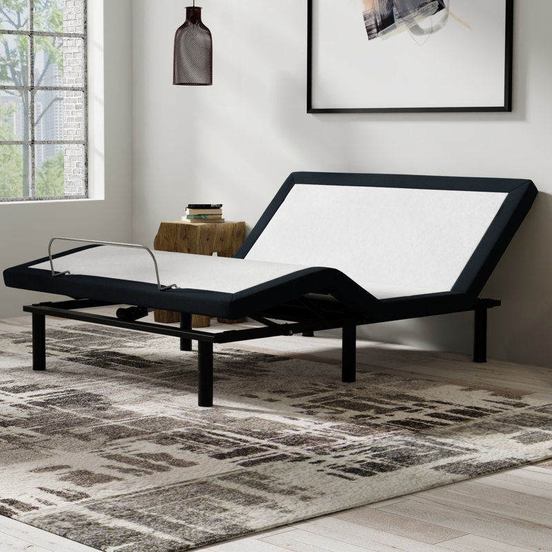 King Bed Adjustable Base: Massages, Zero , Metal Frame Ports, Gravity, 11.22in Package Height
