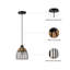 Luminaire suspendu cage en métal 7 po (ensemble de 3)