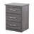 Sleek Gray Contemporary Bedside Table with Smooth Glide Drawers-435352564