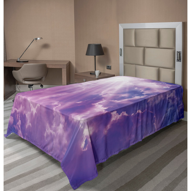 Drap-housse Ambesonne, Drap plat pour lit simple