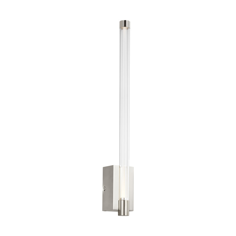 Phobos 1 - Light LED Armed Sconce, Polished Nickel