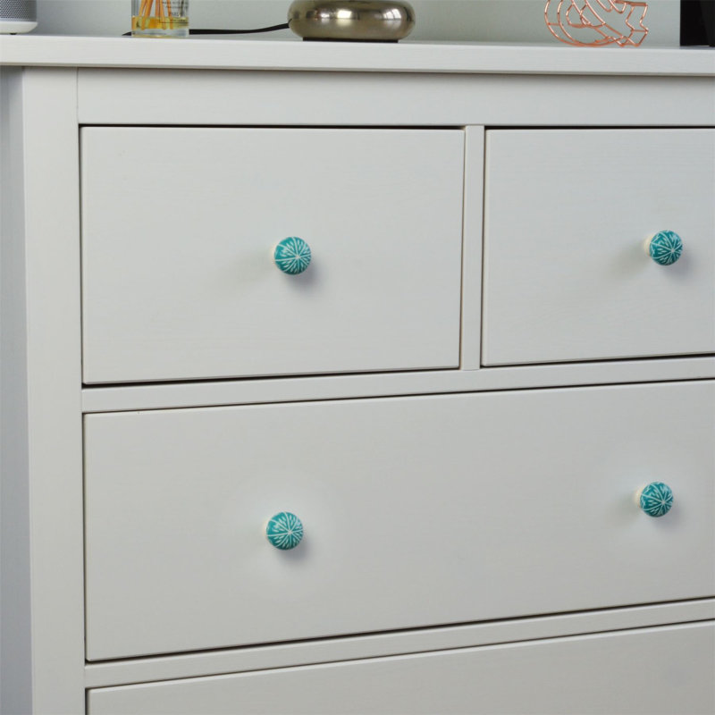 Nicola Spring - Resin Cabinet Knobs, Turquoise