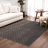 Kwan Machine Washable Modern Geometric Black Area Rug-1033986848