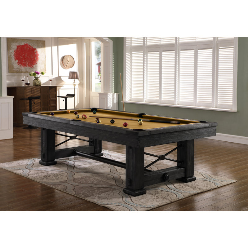 Table de billard en ardoise Rio Grande avec installation professionnelle (valeur de 895 $) incluse, Corbeau blanchi, Doré