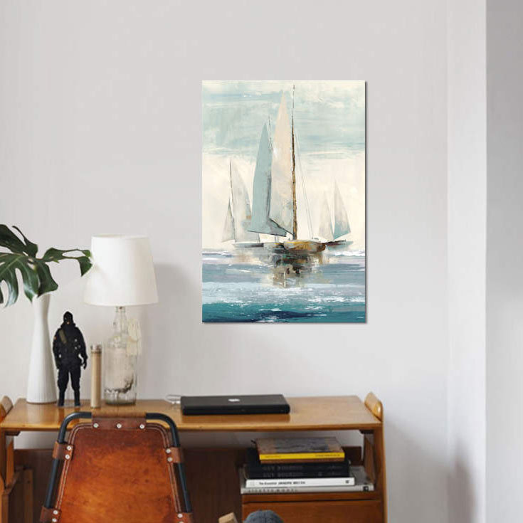 « quiet bateau i », reproduction sur toile, H 18 po x l 12 po x P 1,5 po, Toile tendue, Pas de tapis