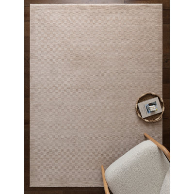 Asiatic Laurent Chequered Beige Area Rug
