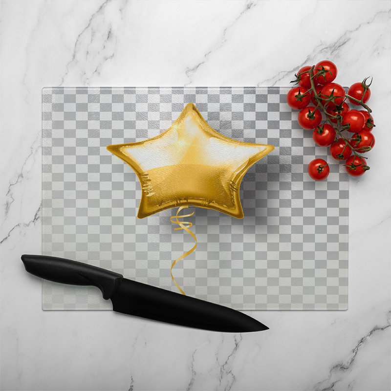 Star Balloon Glass Chopping Board