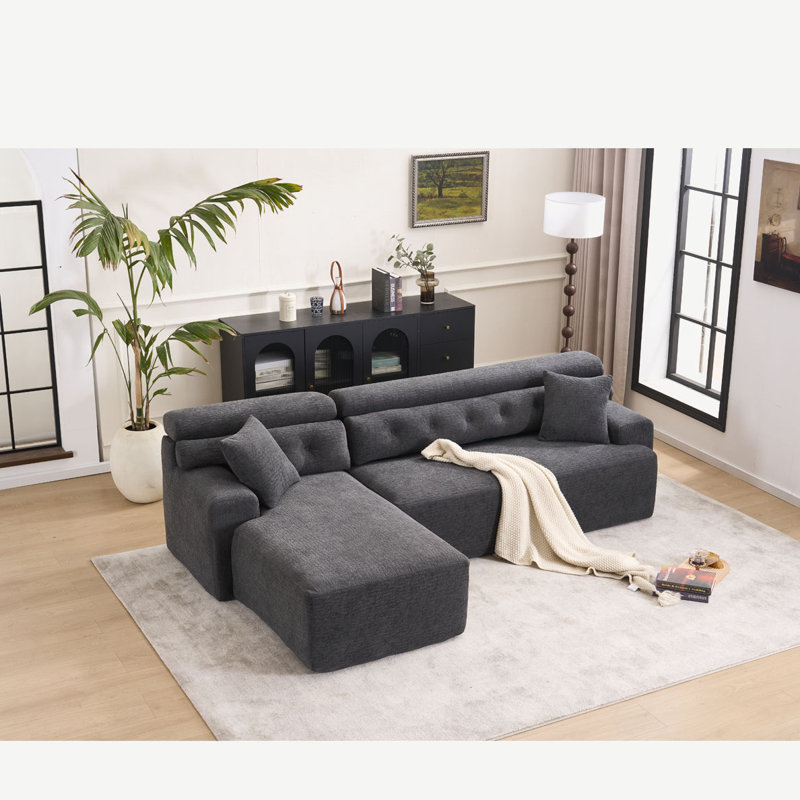 Chenille Fabric Modual combined sofa, Dark Gray