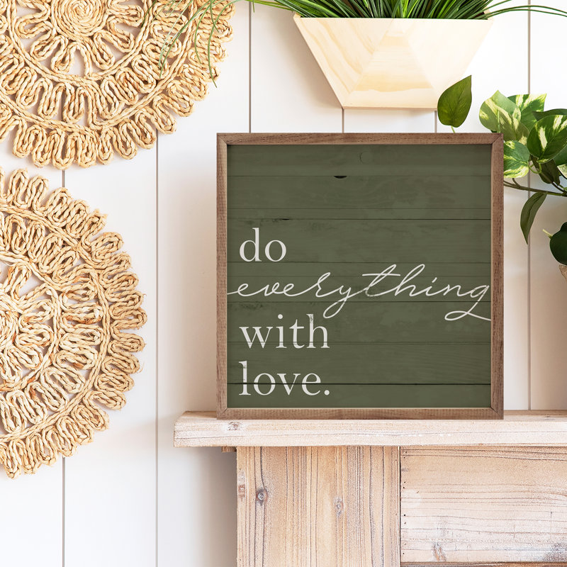 Do Everything With Love Green, 4" W x 4" H