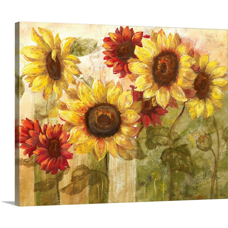 «Sunflower's Delight», art mural sur toile, H 30 po x l 24 po x P 1,75 po, Toile tendue