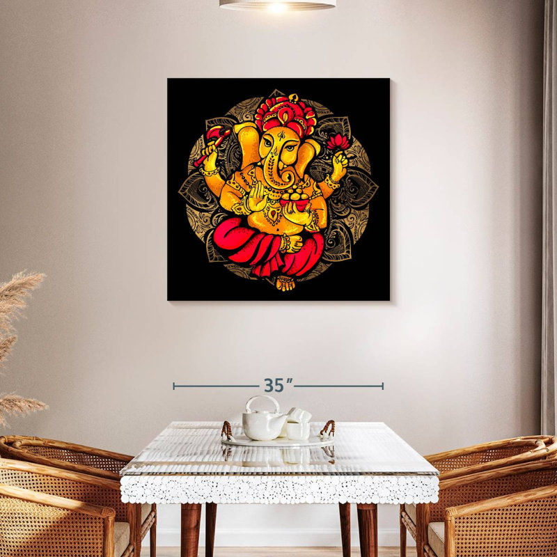 Adella Ganesh Mandala, 36" H x 36" W