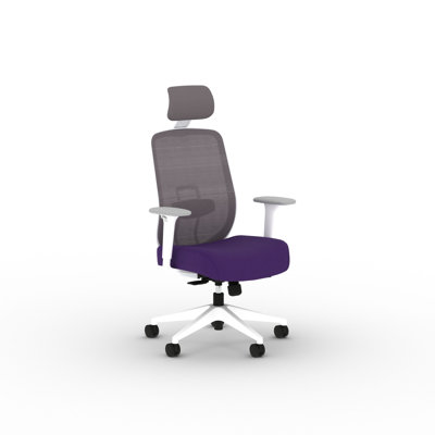 HON Altern Mesh Mid Back Task Chair, White Frame, Iris