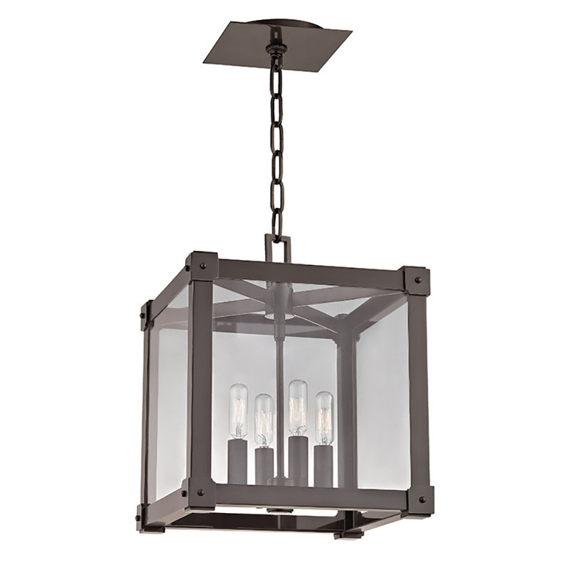 Forsyth 4 - Light Chandelier, 15.25" H x 12.25" W x 12.25" D, Polished Nickel