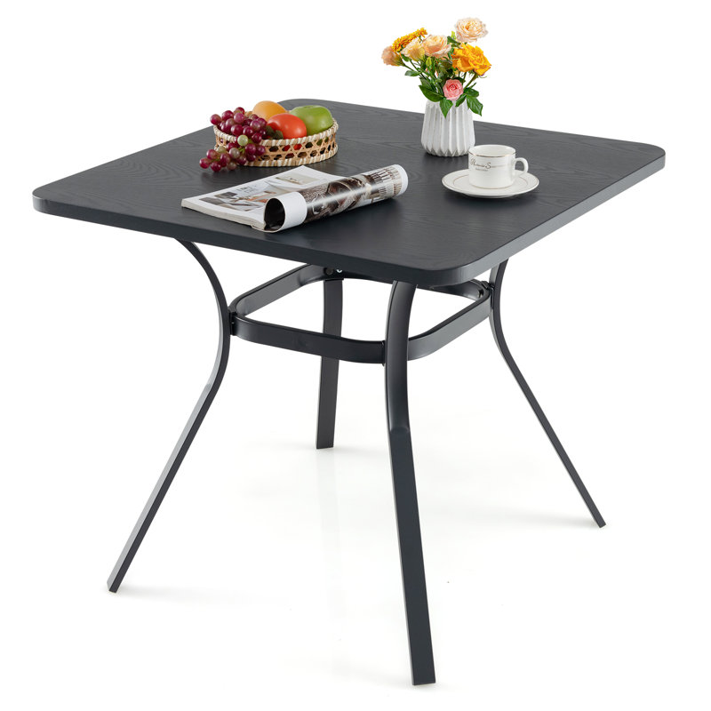 Square Metal Outdoor Dining Table , 80cm cm W 80cm cm D