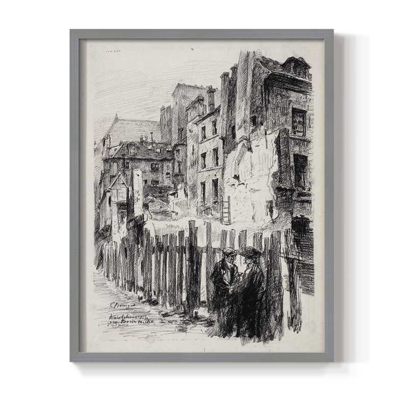 "Paysage rétro Lxxx", Gris, H 11 po x l 9 po