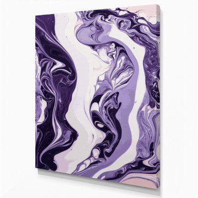 Abstrait art fluide sur toile blanche
