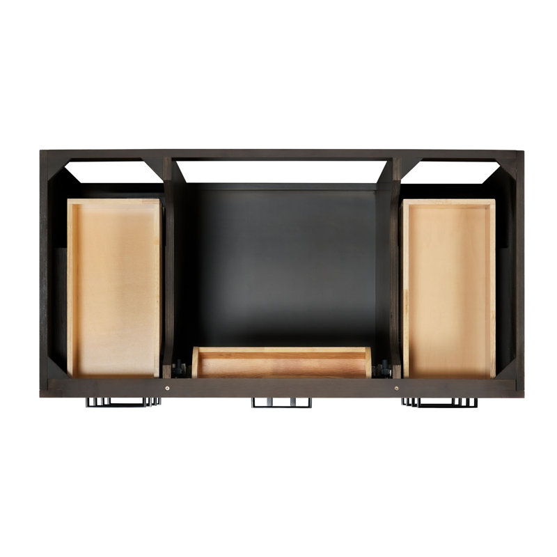 42" Single Bathroom Vanity Base only, Brown Oak