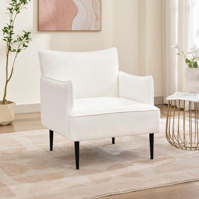 Modern Accent Chair, Corduroy Living Room Armchair For Bedroom