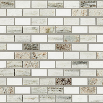 Marble Collection 12" x 12" Polished Natural Stone Accent Tile in Panaro Blend