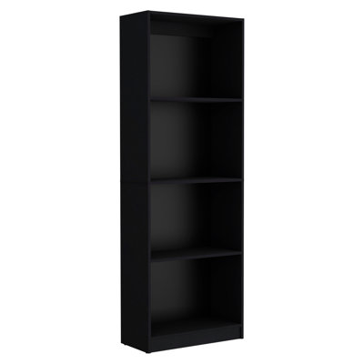 Bibliothèque, bureau, noir