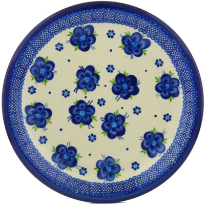 Assiette décorative en céramique Lacona - bleu / blanc