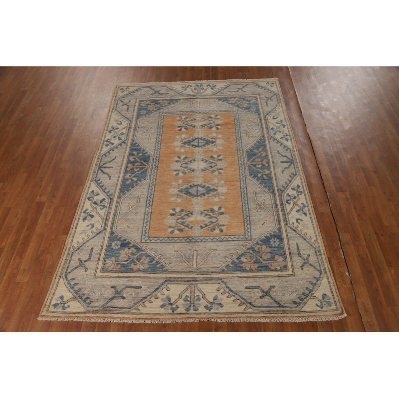 Vegetable Dye Oushak Turkish Area Rug 8