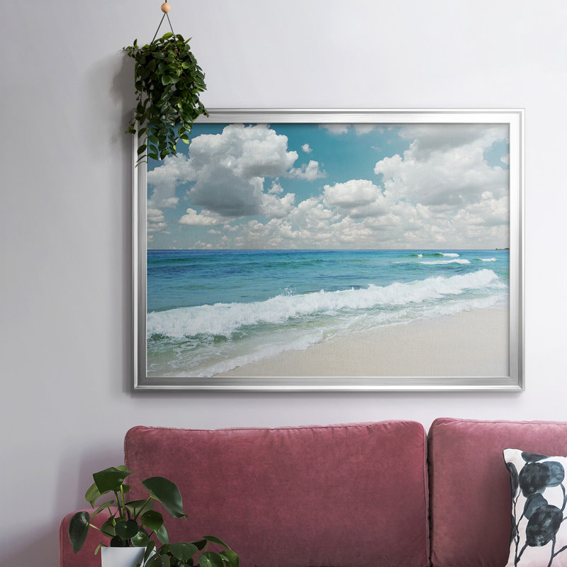 «Beach Bliss», reproduction sur toile, Argent, H 18 po x l 26 po x P 1,5 po