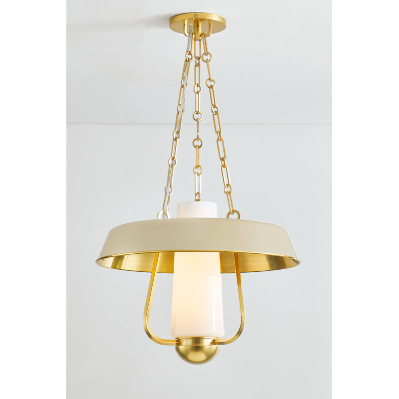 Provincetown 1 Light Lantern, Aged Brass/ Soft Sand