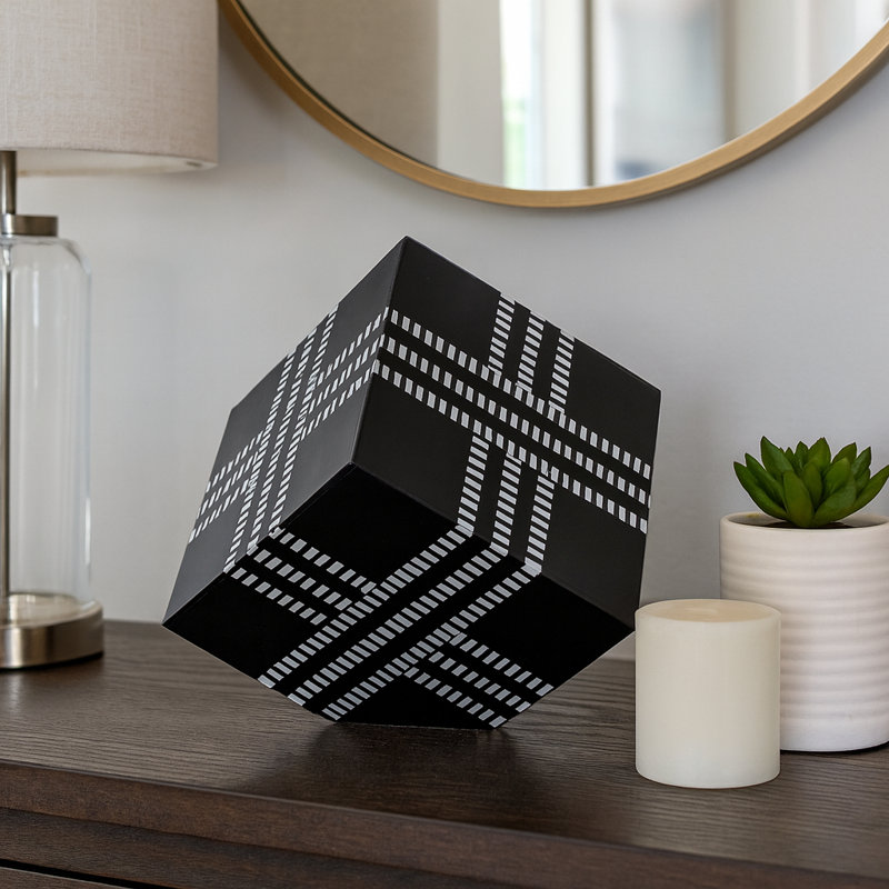 Cube à rayures striées Modern