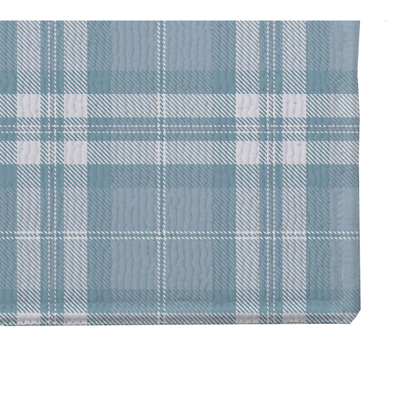 Vinny Tartan Outdoor Doormat, Blue, 34'' W x 21'' L