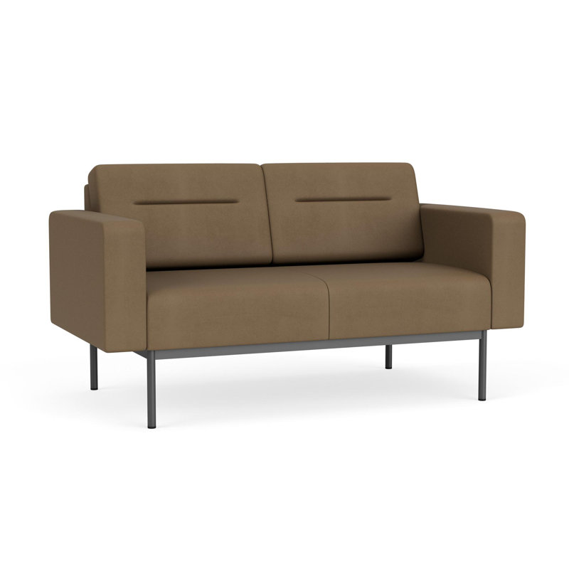 Causeuse de réception Darsey, Sans alimentation, Patriot Plus taupe, Gris anthracite