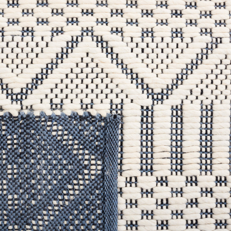 Tapis géométrique en laine tissé à la main Semple Natura, Rectangle 3 pi x 5 pi