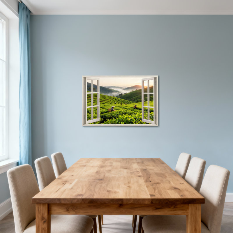 Cadre de fenêtre paysage et nature, H 12 po x l 18 po