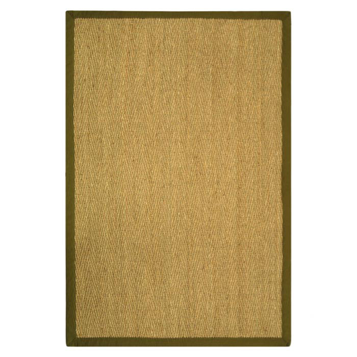 Auckland Bamboo Slat/Seagrass Natural/Olive Area Rug