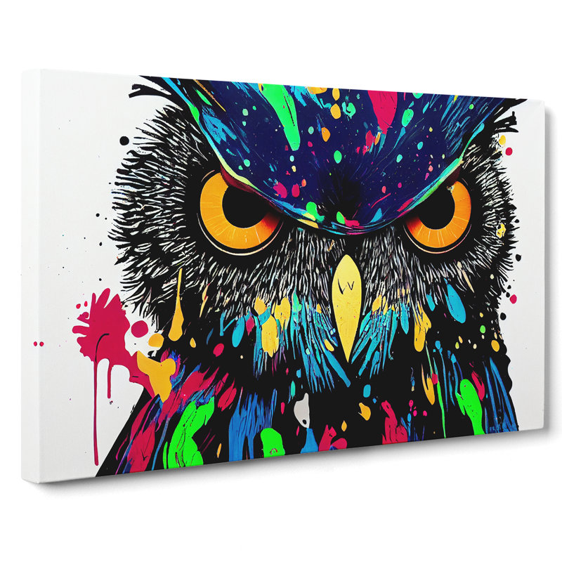 Owl Splash Vol.1 Abstract - Wrapped Canvas, 40cm H x 60cm W x 3cm D
