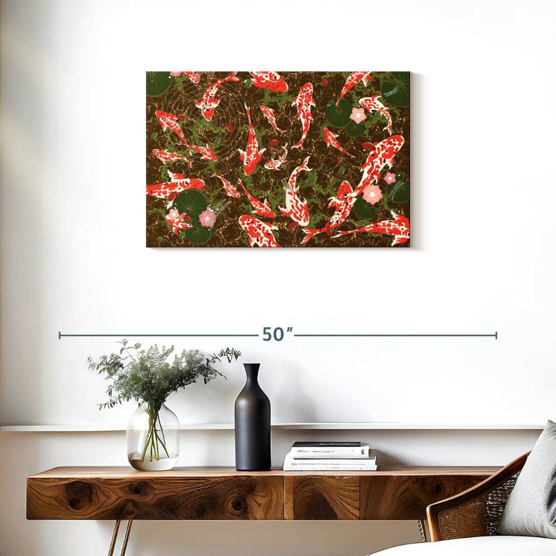 Brampt Koi Pond Patterns, 20'' H x 30'' W