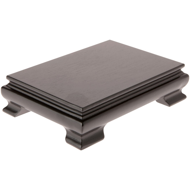Base de présentation rectangulaire Red Wood Barrel Studio®, Placage de bois noir, H 2,5 po x l 6,5 po x P 4,375 po