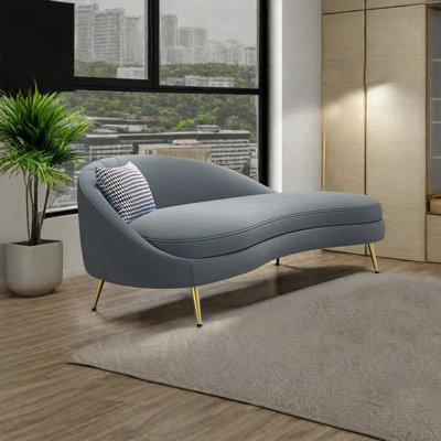 Comfortable velvet solid wood sponge lounge chair