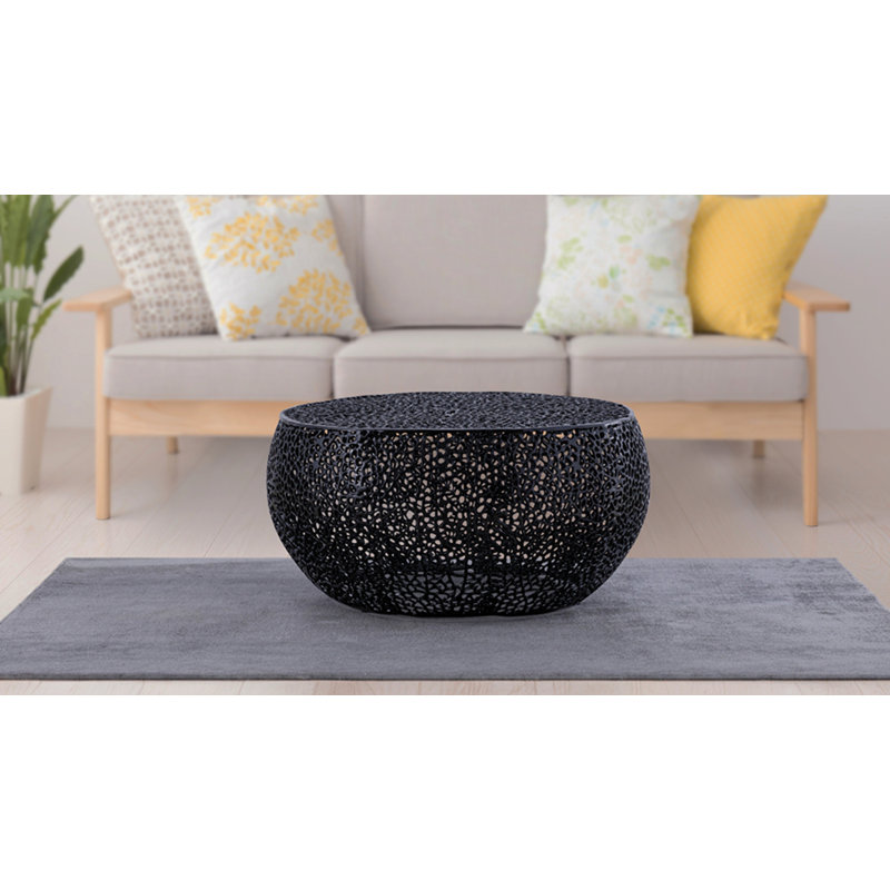 Table basse ronde, Noir