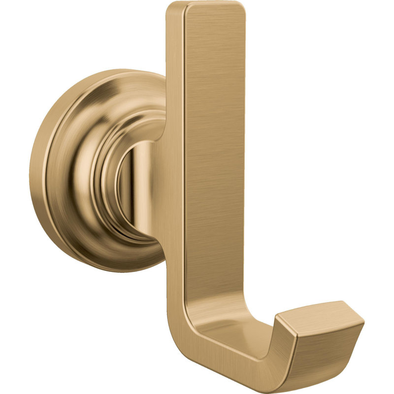 Tetra Double Towel Hook Bath Hardware Accessory in Stainless Steel, Champagne Bronze