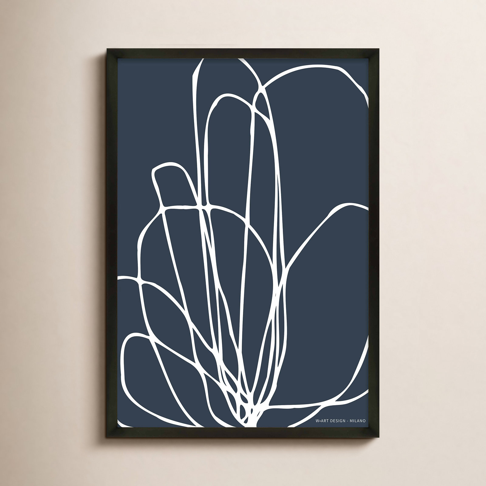Tracings 4 by Romina Gadler, Black Framed Paper, 25" H x 17.5" W x 1.25" D