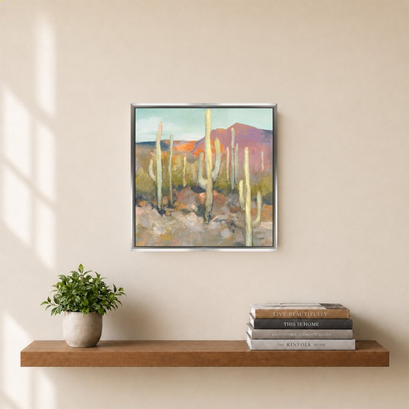 High Desert I par Julia Purinton - Impression sur toile, Silver