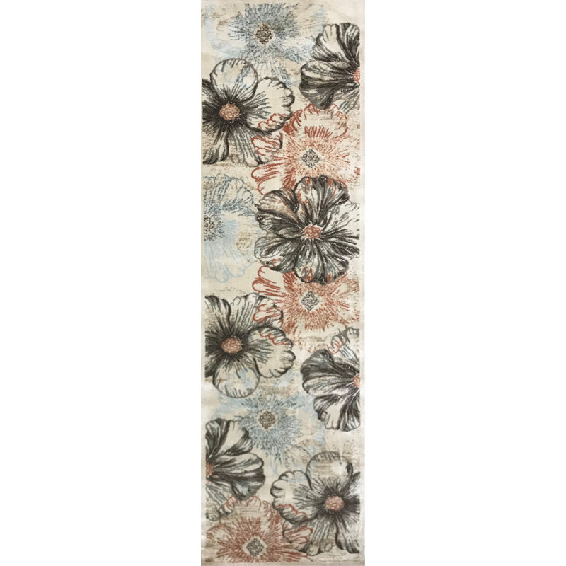 Tapis crème Vallejo, Tapis de couloir 2 pi 2 po x 7 pi 7 po