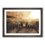 Herd of Elephants on a Dusty Road - Picture Frame Painting Print-56712024-56712023