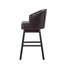 Tabouret tournant à 360 degrés avec garniture cloutée, ensemble de 2