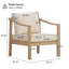 Chaises longues modernes de patio, siège profond en bois d'acacia pour le jardin de patio