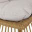 Chaise et table d'appoint en fer - Faux, coussin beige, style d'assemblage requis brun, 100%