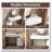 Modern Minimalist Dressing Table with Detachable Mirror and Rotatable Side Cabinet Makeup table
